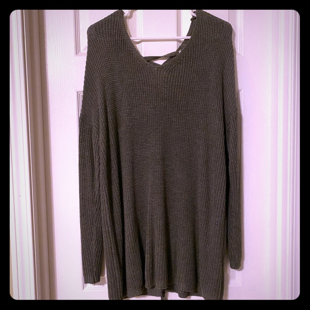 Hummingbird Laceup Back Sweater